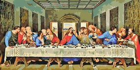Gario Maľovanie podľa čísel Leonardo da Vinci Posledná večera Rozmery: 80 x 40 cm, Rámovanie: Iba zrolované plátno