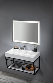 Sapho Sapho, AMUR umývadlo vrátane krytu výpuste 90x46cm, liaty mramor, biela, 55032