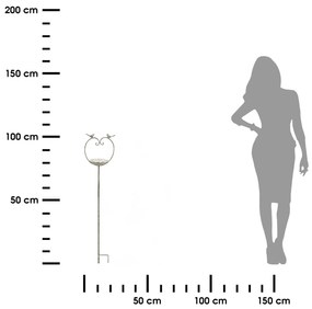 Zapichovacie napájadlo pre vtáky Love, 104x22 cm, kov, biela