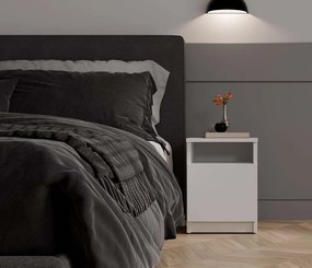 Noční stolek Galax 1D 30 cm bílý