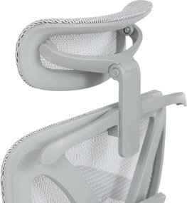 Kancelárska ergonomická stolička PORTE — sieťovina, sivá