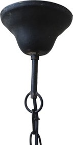 Industriálne čierné kovové závesné svetlo Fact - Ø24*26 cm