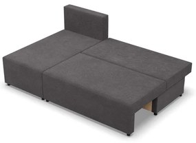 Rohová rozkladacia sedačka FERMO Poso tmavosivá