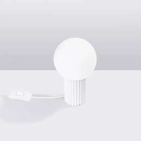 Sollux SL.1711 - Stolná lampa HALO 1xG9/8W/230V pr. 12 cm biela
