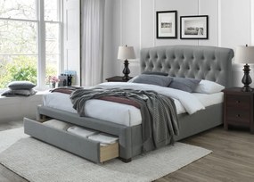 HALMAR Čalouněná postel Avanti 160x200 dvoulůžko - šedé