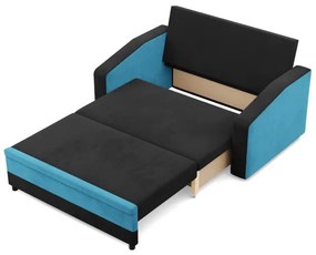 Pohovka ORION čierna / tyrkysová