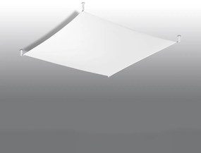 Stropné svietidlo Luna, 1x biele textilné tienidlo, (140 cm)