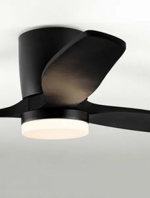 LED čierno-drevené moderné stropné svietidlo Aloa s diaľkovým ovládaním