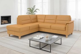 XXXLutz ROHOVÁ SEDAČKA, textil, koža, kari žltá Sit & More - Sedačky - 00014403324Z