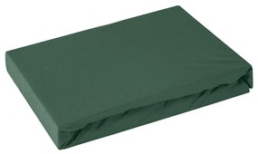 Bavlnená kvalitná tmavo zelená posteľná plachta