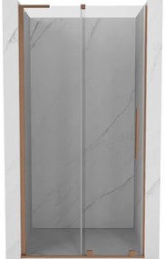 Mexen Velar L, posuvné sprchové dvere do otvoru 120 cm, 8mm číre sklo, medená matná, 871-120-003-01-65