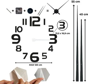 SENTOP | Nalepovacie hodiny na stenu - moderné 3D hodiny I SENTOP 12S034 analógové