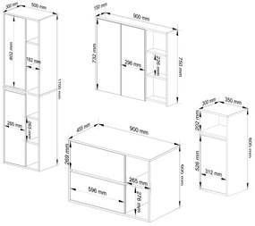 Koupelnová sestava VAMI - výber z 4 prevedení