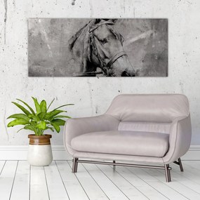 Obraz - Portrét koňa (120x50 cm)