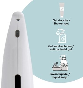 Spirella Selma 300 ml bezdotykový dávkovač mydla,biely