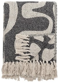 Čierna/béžová deka z recyklovanej bavlny 130x160 cm Salobre – Bloomingville