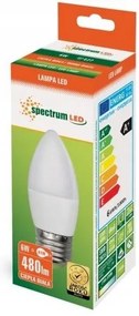 Toolight - Teplá LED žiarovka E-27 230V 6W 480lm Sviečka 13061, OSW-01019