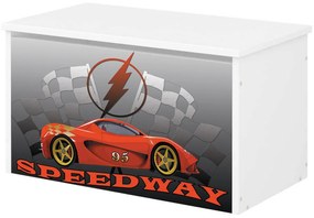 Raj posteli Box na hračky -  Formula 1 biela