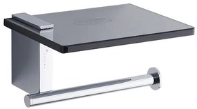 Držiak toaletného papiera SAT Cube Way čierna DRZTOALPOLSKLOC, 1 ks