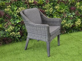 Záhradná ratanová stolička KIMBERLEY tmavosivá