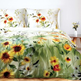 SATÉNOVÉ OBLIEČKY SATYNLOVE PREMIUM 160X200 CM, 2KS 70X80 CM KVETY
