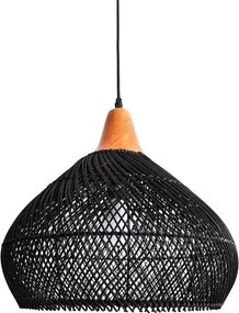 Ratanové závesné svietidlo LF02-M čierne