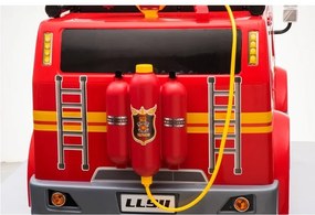 LEAN CARS Pilot LL911 Červené hasičské auto na batérie pre deti