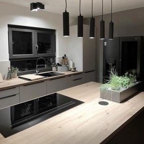 Inteligentné závesné svietidlo čierne vrátane 5 Wifi GU10 - Jeana