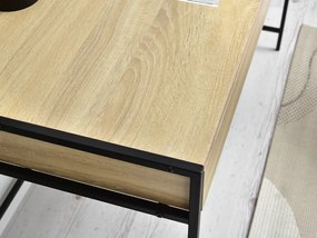 PC stolík Unica (sonoma + čierna). Vlastná spoľahlivá doprava až k Vám domov. 1109858