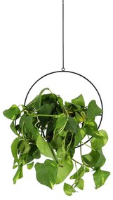 Čierny závesný držiak na kvetináč Esschert Design Planter