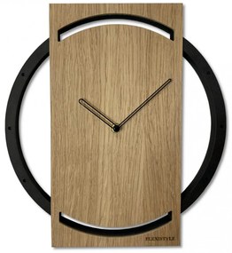 Elegantné hodiny na stenu WOOD OAK 2