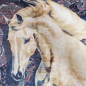Koberec Exkluzívny Qum Silk 04 modrý