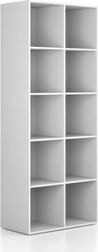 Regál FRAME, vysoký, 2 stĺpce, 2162 x 872 x 450 mm, biela