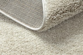 Štvorcový koberec BERBER 9000 So strapcami, shaggy, krémový