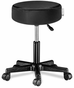 Casaria Taburetka na kolieskach BONY, Ø35cm, čierna