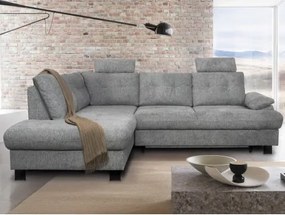 Rohová sedačka Roxy, holubia šedá látka, ľavý roh%