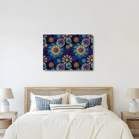 Sklenený obraz - 3D kvety (70x50 cm)