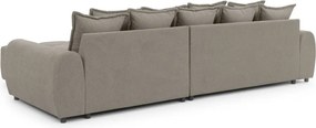 Taupe rohová pohovka (pravý roh/s leňoškou) Albane – Ropez