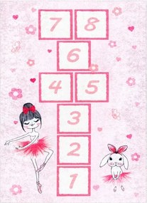 AKCIA: 120x170 cm Detský kusový koberec Junior 51828.802 Ballerina pink, ružová, detská izba, Dywany Łuszczów