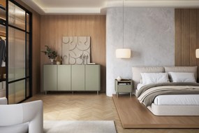 Komoda Elivo 200 cm na nožičkách - eukalyptus / dub baltic dune