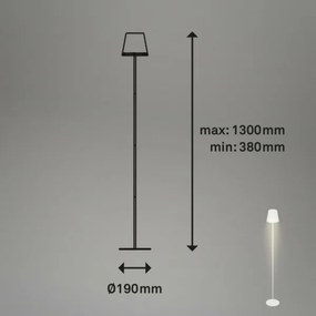 Briloner 1438016 - LED Stm. dotyková stojacia lampa LED/3,5W/5V 3000K 130 cm biela