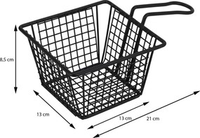 Servírovací košík na hranolky PRISMA černý