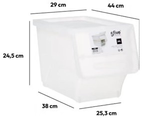 5Five® Úložný box ALL IN BOX s deleným vekom, 24l - 28,5 x 45,5 x 31 cm