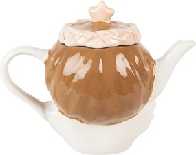 Keramická kanvička na čaj hlava dievčatá s čelenkou - 21 * 12 * 16 cm / 650 ml