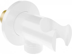 Mexen KAI, podomietkové rohové pripojenie ručnej sprchy 1/2", biela, 79301-20