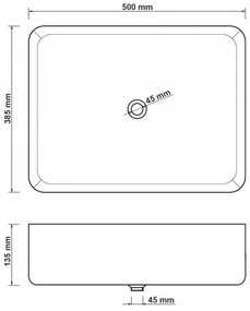 Hagser Dita, umývadlo na dosku, 50x38,5 cm, biela, HGR50000040
