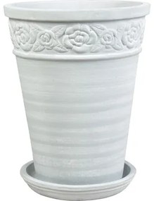 Kvetináč váza terakota Lafiora Ø 35 cm x 45 cm biely