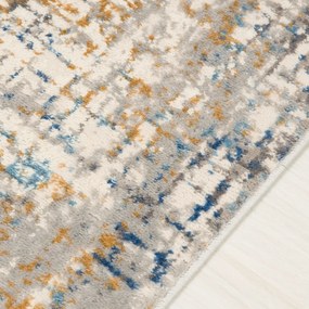 TA Koberec G512B WHITE/D_BLUE PORTLAND HIL Biely Obdĺžnikový Rozmer: 80x150 cm