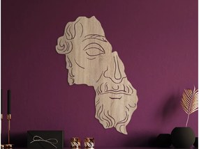 drevko Drevený obraz Polovičná tvár Marcusa Aureliusa Rozmer obrazu: 44,5 x 30,8 cm, Farba dekorácie: Čierna