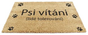 Rohožka z kokosového vlákna 40x60 cm Psi vítáni – Artsy Doormats